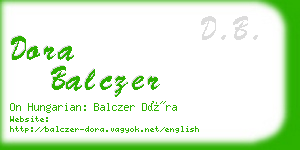 dora balczer business card